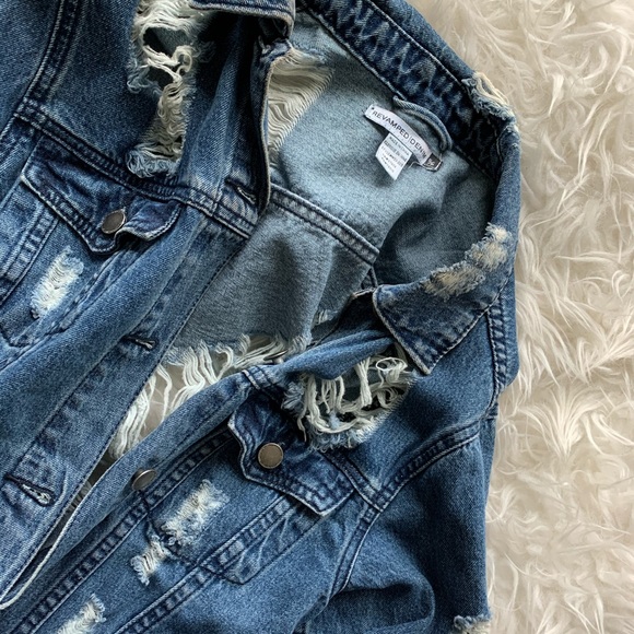 Tripped Jean oversized jacket - Picture 2 of 3